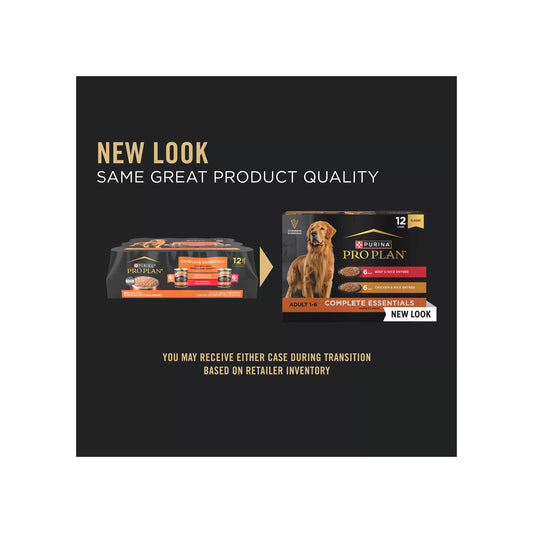 Purina® Pro Plan Complete Essentials Adult Wet Dog Food - Variety Pack, 13 Oz, 12 Count