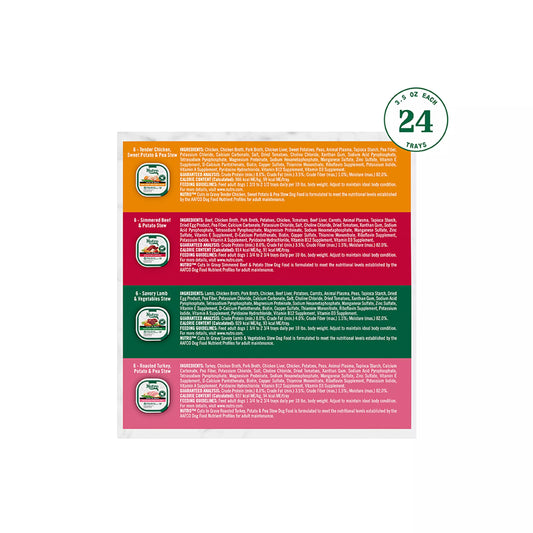 Nutro Natural Choice™ Cuts in Gravy Adult Wet Dog Food - Grain Free, Variety Pack, 24 Count