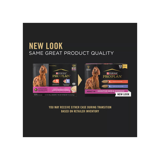 Purina® Pro Plan Sensitive Skin & Stomach Adult Wet Dog Food - Pate, Variety Pack, 13 Oz, 12 Count