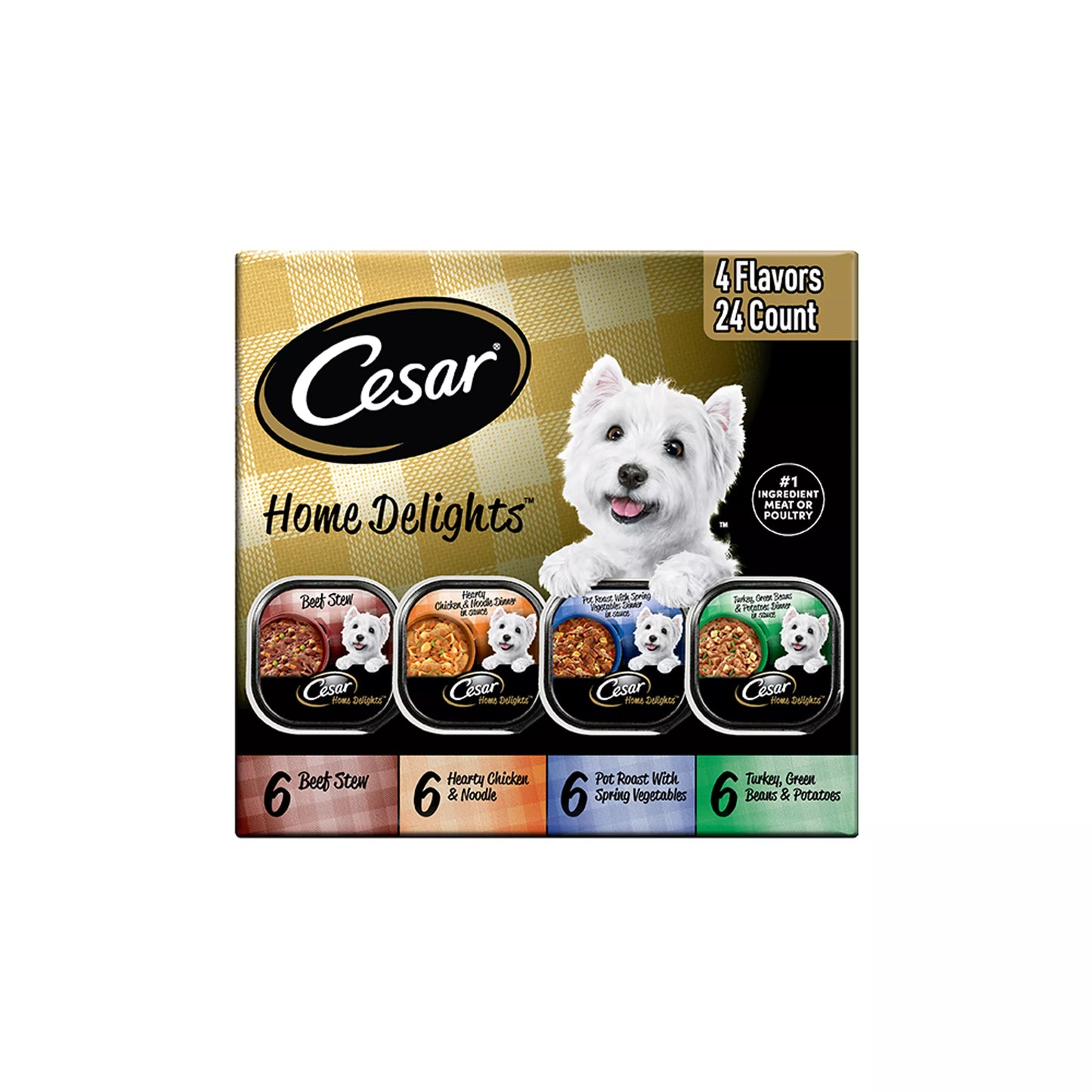 Cesar® Classics Home Delights Adult Wet Dog Food - Chunks in Gravy , 24 Count, Variety Pack