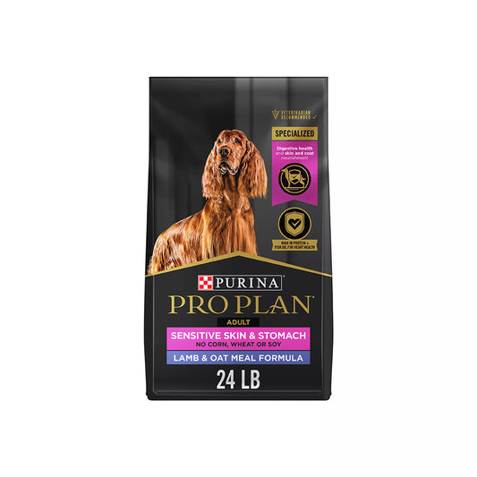 Purina® Pro Plan Sensitive Skin & Stomach Adult Dry Dog Food - Lamb & Oat Meal, No Corn, Wheat Soy