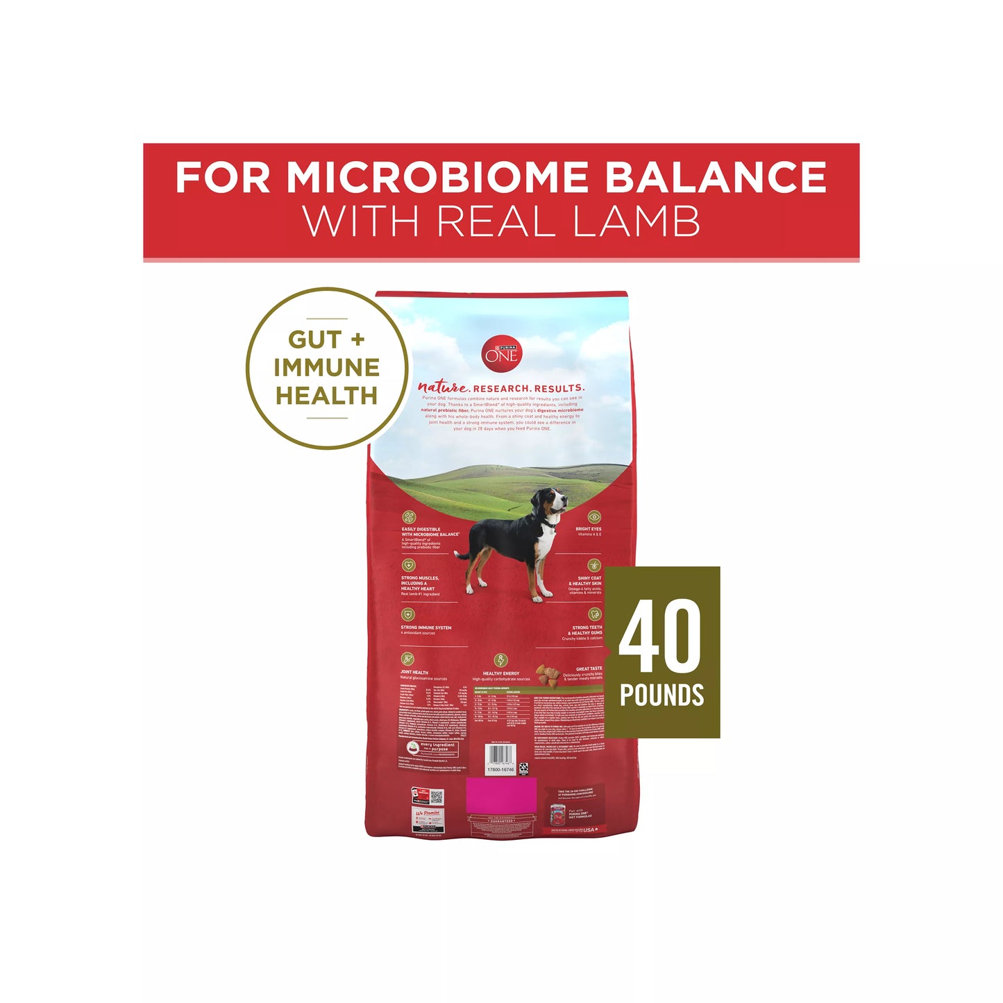 3-Bag Bundle Of Purina® ONE® Adult Dog Dry Food - Lamb & Rice, High-Protein