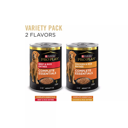 Purina® Pro Plan Complete Essentials Adult Wet Dog Food - Variety Pack, 13 Oz, 12 Count