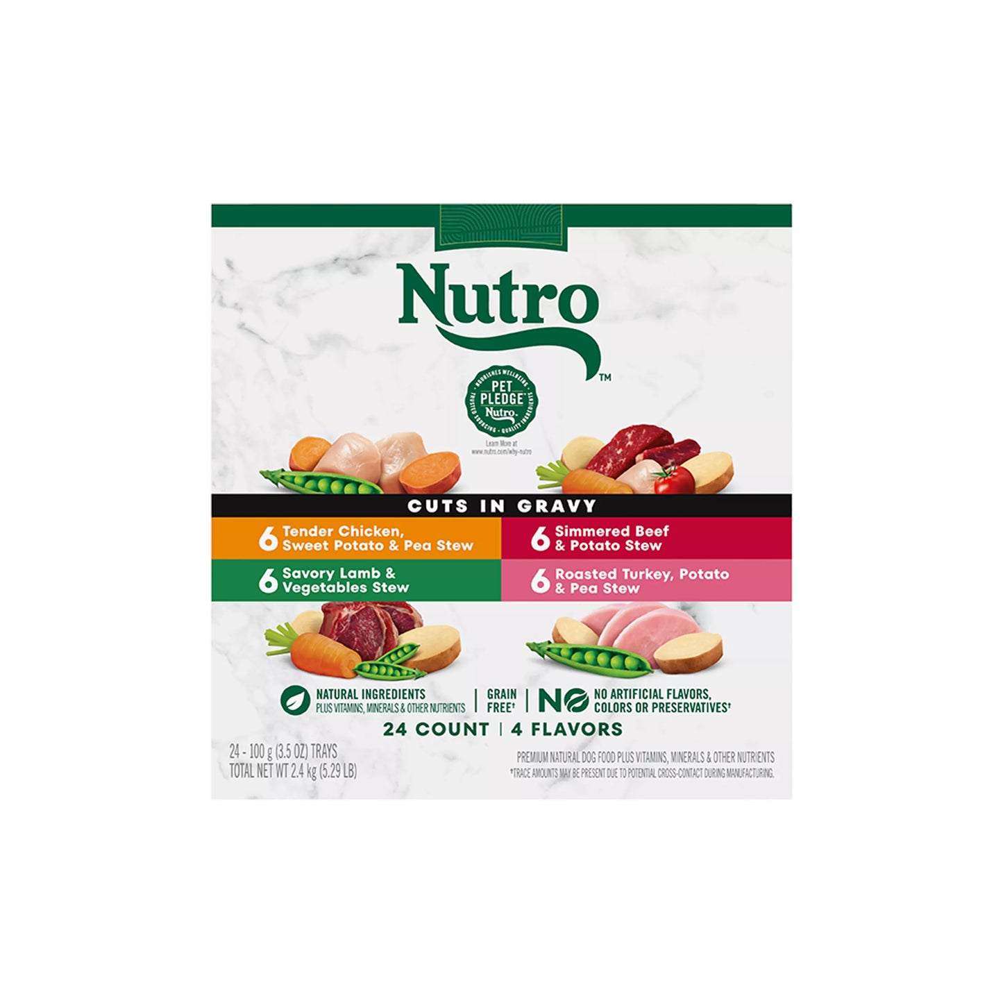 Nutro Natural Choice™ Cuts in Gravy Adult Wet Dog Food - Grain Free, Variety Pack, 24 Count