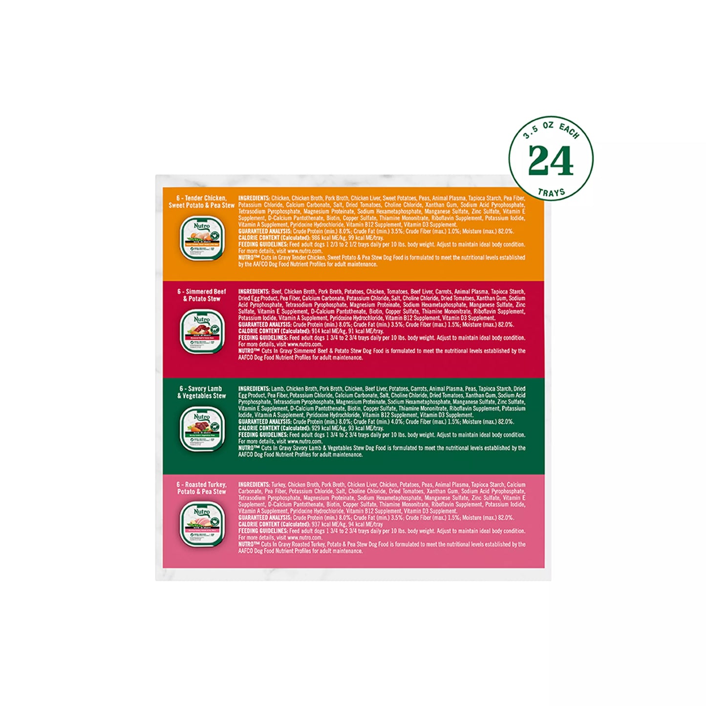 Nutro Natural Choice™ Cuts in Gravy Adult Wet Dog Food - Grain Free, Variety Pack, 24 Count