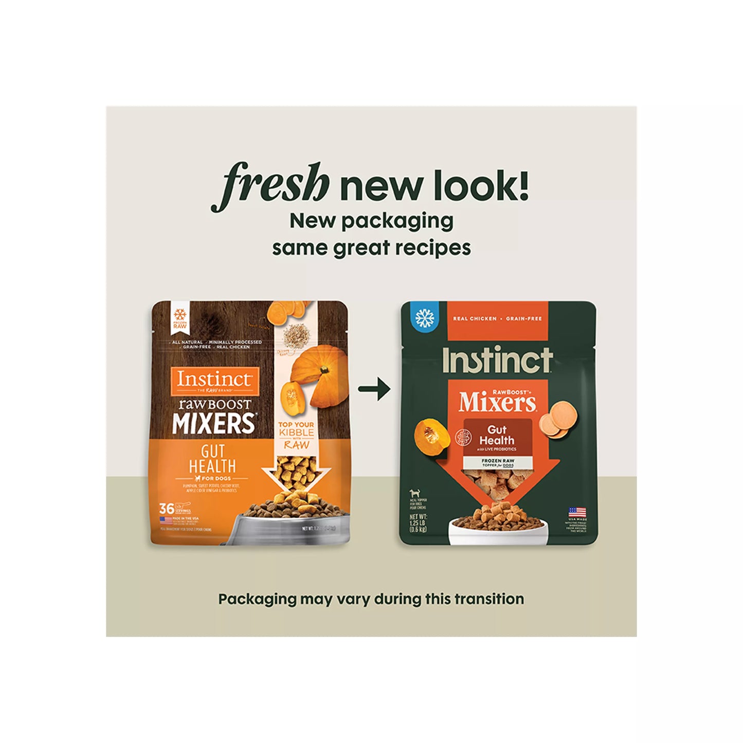 Instinct® Raw Boost Mixers Gut Health All Life Stages Frozen Dog Food Topper - Grain Free, Pumpkin