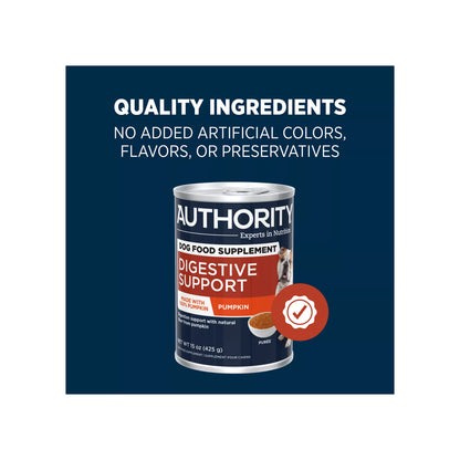 Authority® Digestive Support All Life Stages Wet Dog Food Supplement Topper - Pumpkin, 15 oz