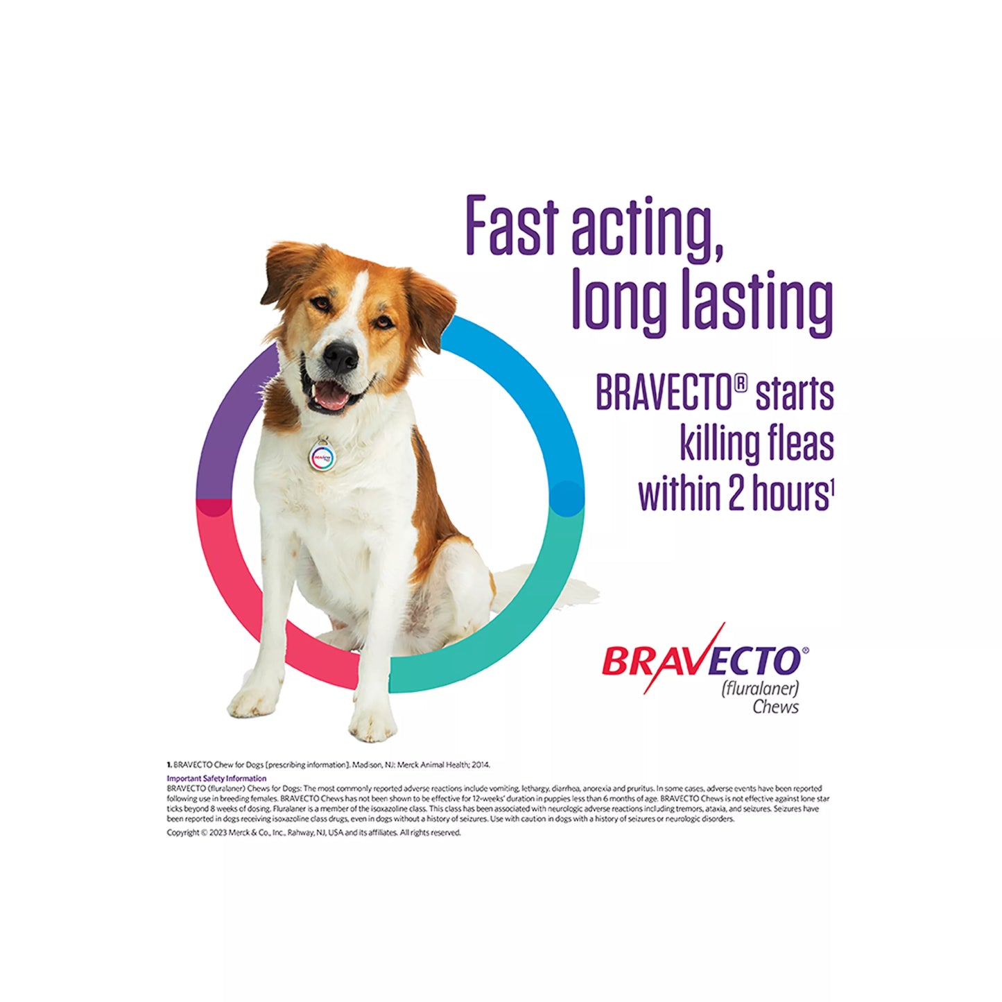 Bravecto Chews 44-88 lbs Blue, 1000 mg 1 chewable, 12 weeks acting