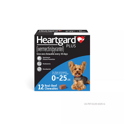 Heartgard Plus Chewables For Dogs 1-25 lbs Blue