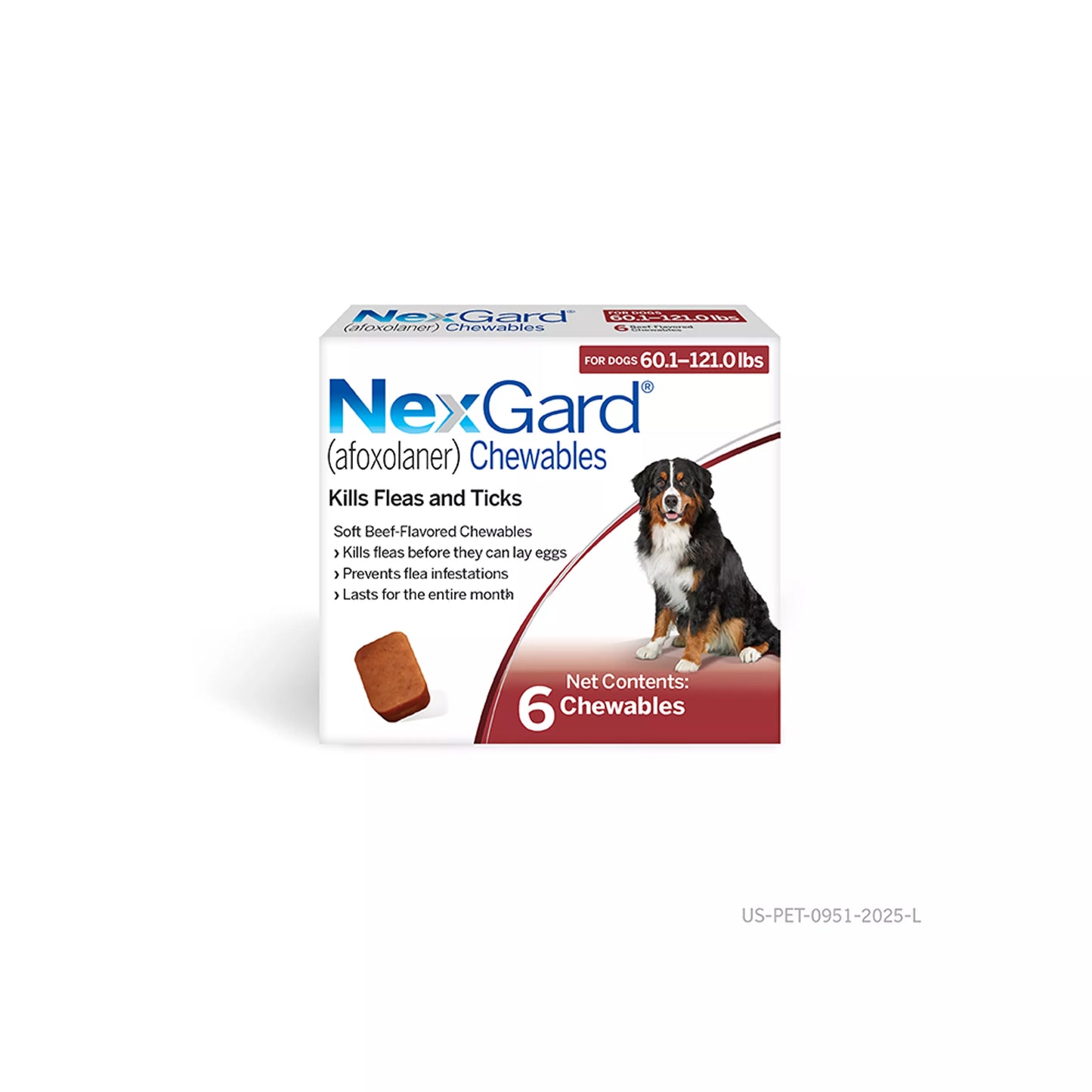 NexGard Chewable Tablets for Dogs 60.1-121 lbs