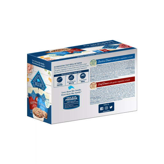 Blue Buffalo® Delectables Variety Pack Adult Dog Food Topper - Chicken & Beef, 3 oz, 12 Count