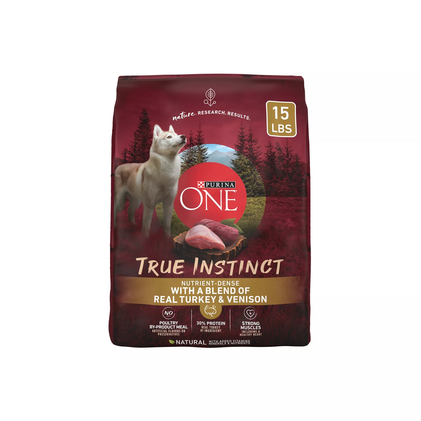Purina ONE® True Instinct Adult Dry Dog Food - High-Protein, Natural, Turkey & Venison