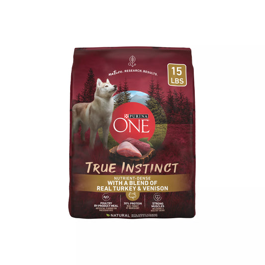 Purina ONE® True Instinct Adult Dry Dog Food - High-Protein, Natural, Turkey & Venison