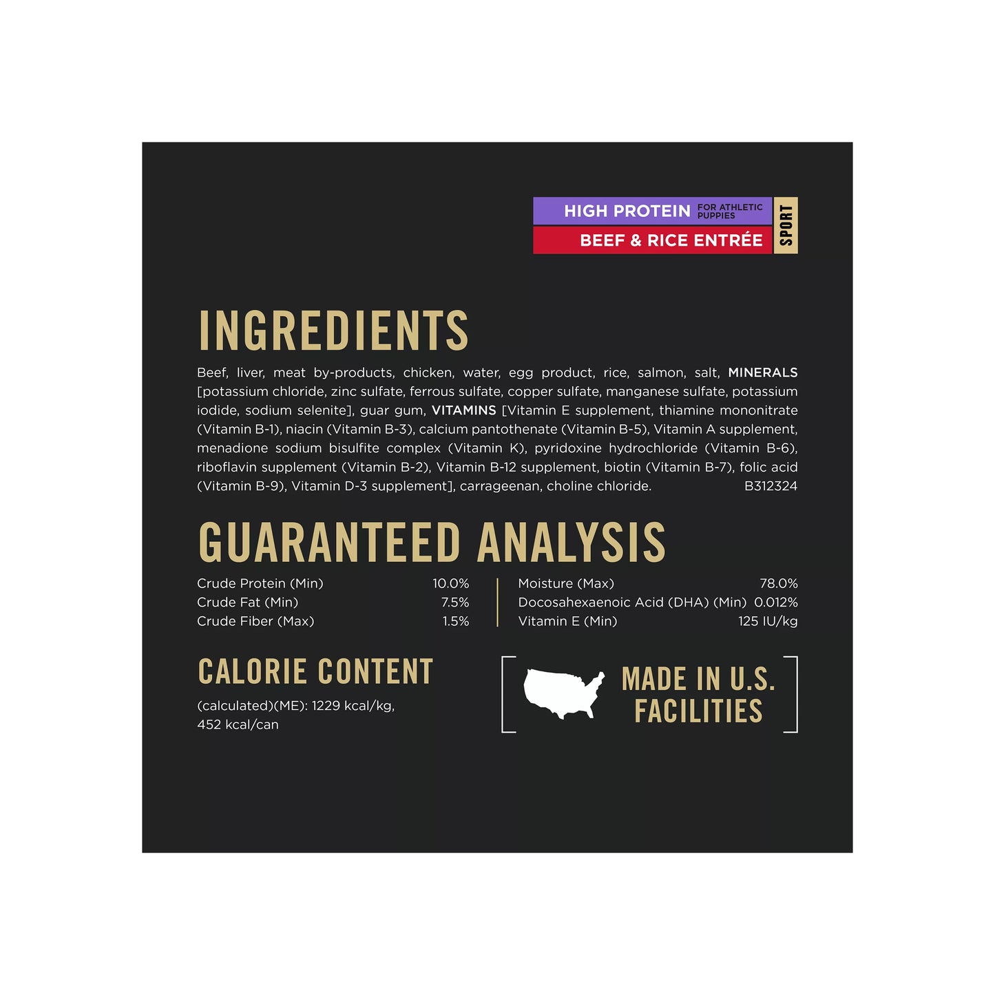 Purina Pro Plan Sport Puppy Wet Dog Food - High Protein, 13 Oz, 12 Count