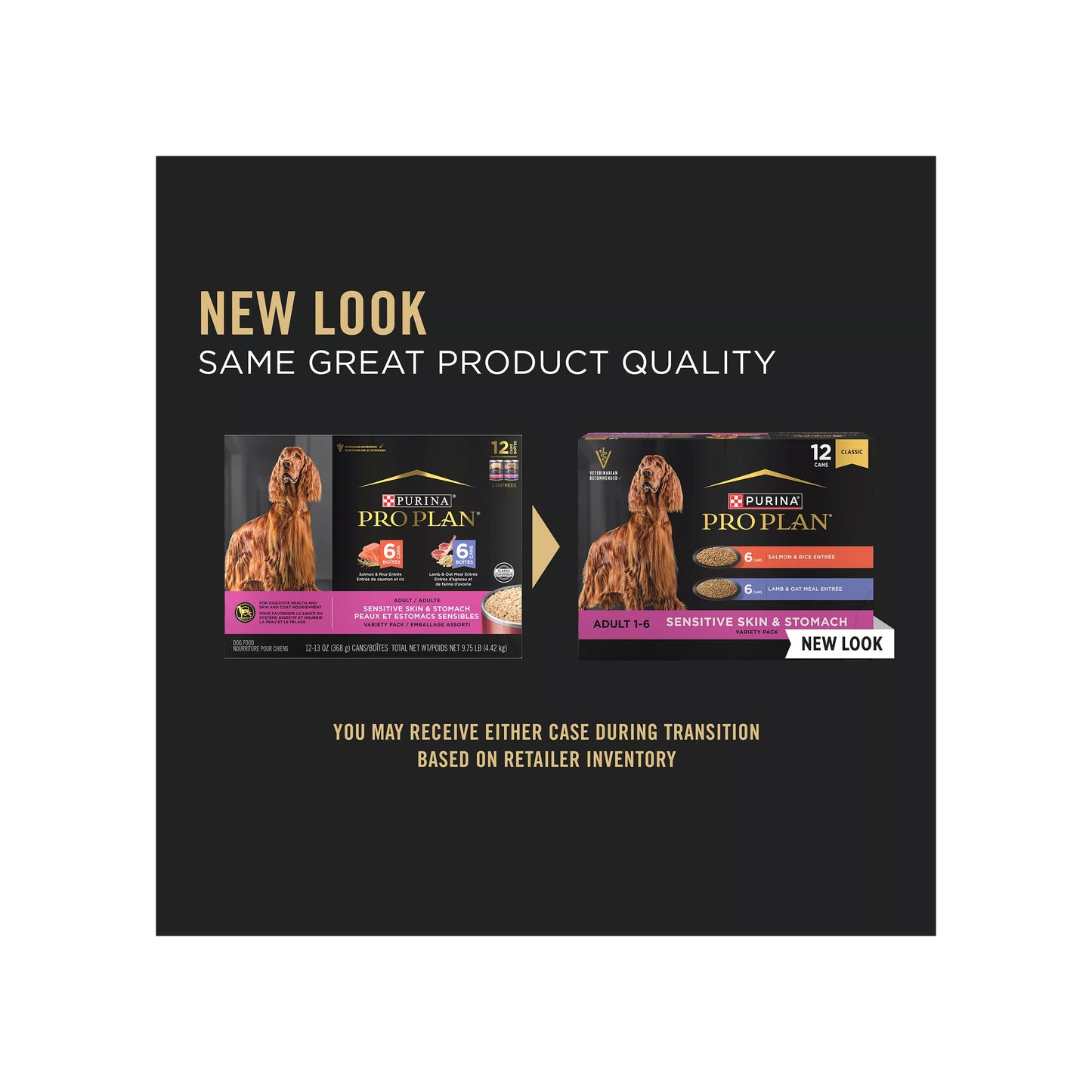 Purina® Pro Plan Sensitive Skin & Stomach Adult Wet Dog Food - Pate, Variety Pack, 13 Oz, 12 Count