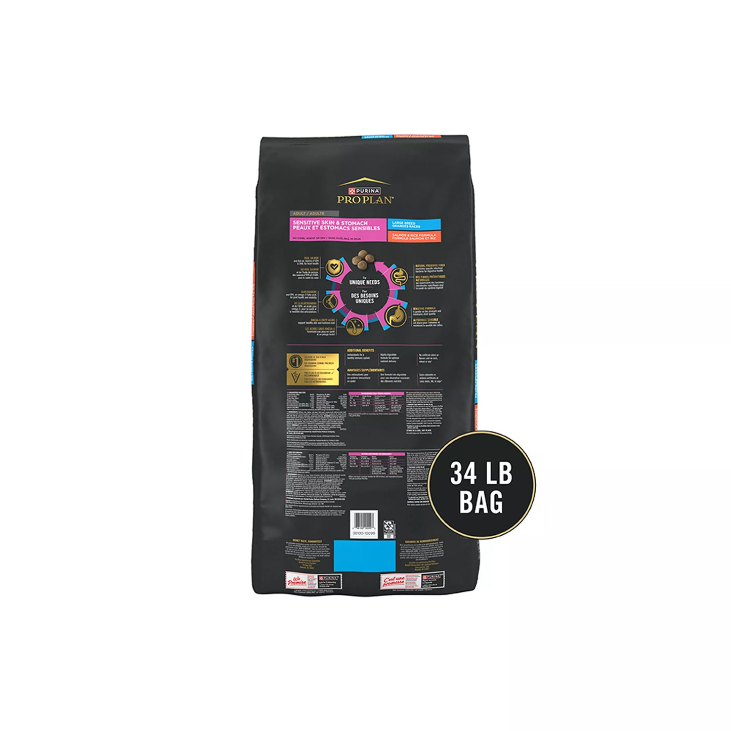 Purina Pro Plan Sensitive Skin & Stomach Large Breed Adult Dry Dog Food - Salmon & Rice