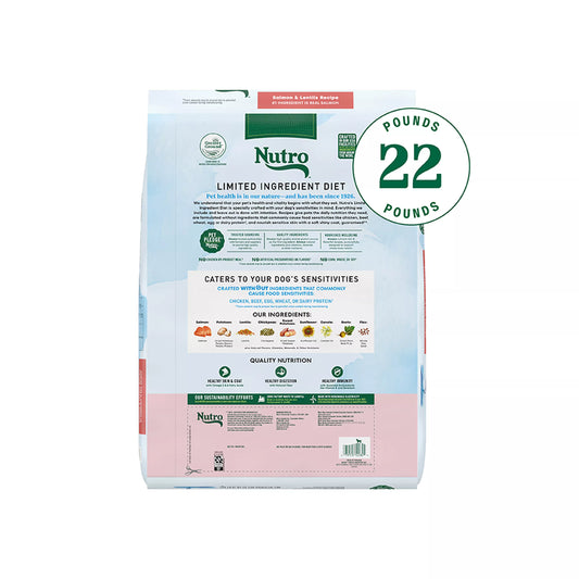 Nutro Natural Choice Limited Ingredient Adult Dog Food - Grain Free, Salmon & Lentils Recipe