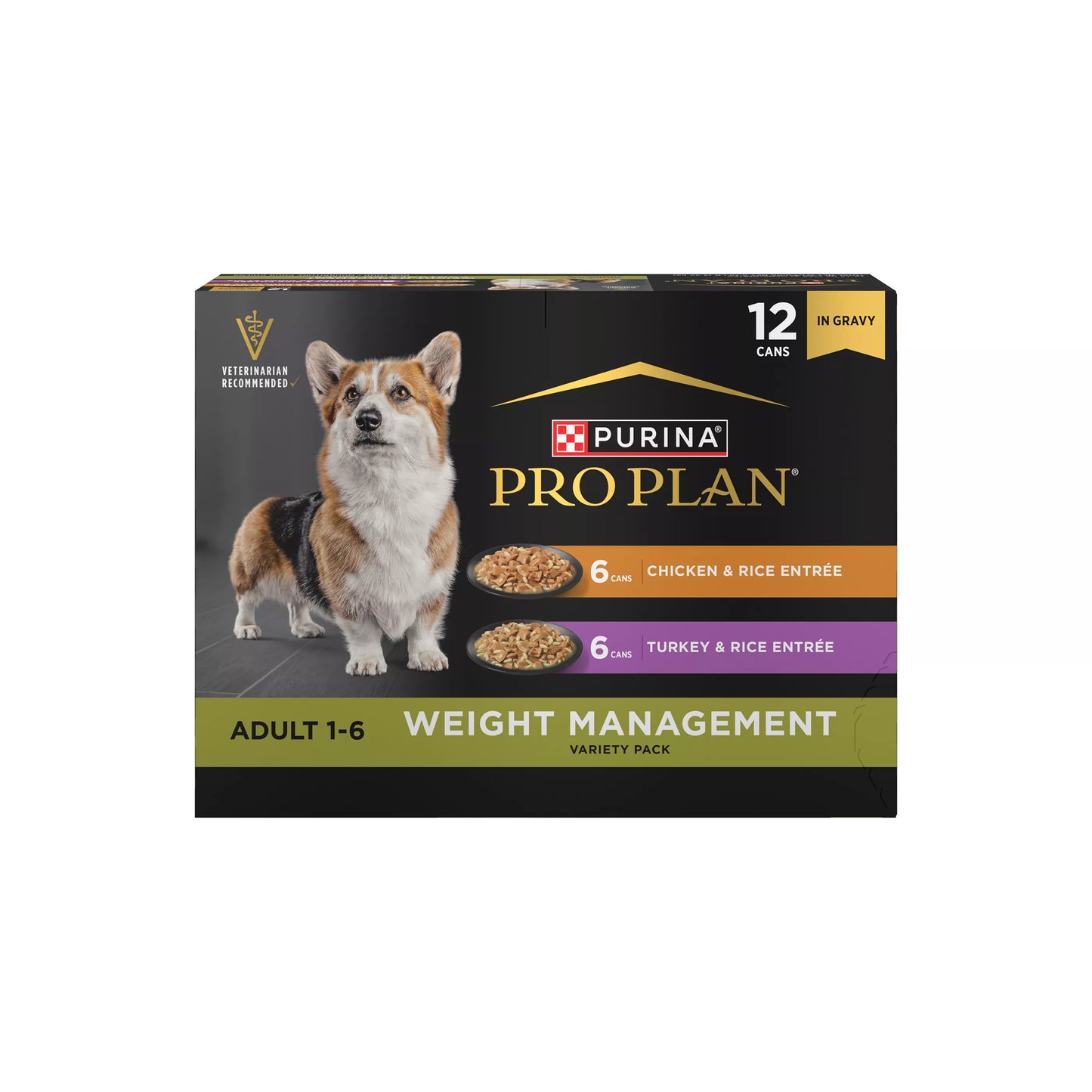 Purina Pro Plan Weight Management Variety Pack Adult Dog Wet Food - Chicken & Turkey, 13 oz, 12 Ct