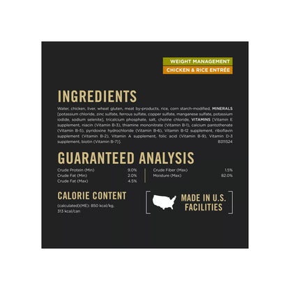 Purina Pro Plan Weight Management Variety Pack Adult Dog Wet Food - Chicken & Turkey, 13 oz, 12 Ct