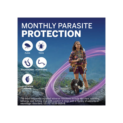 NexGard Plus Chewable Tablets for Dogs - 33.1-66 lbs, Purple Box