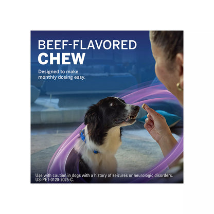 NexGard Plus Chewable Tablets for Dogs - 33.1-66 lbs, Purple Box