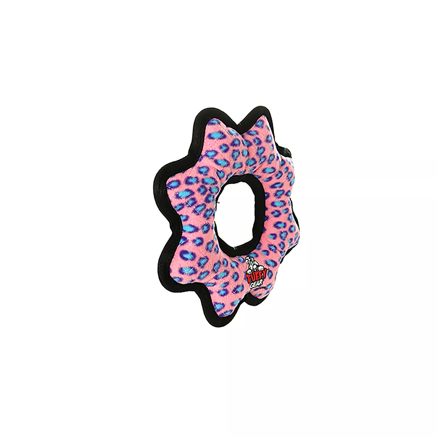 TUFFY® Ultimate Gear Ring Pink Leopard Dog Toy