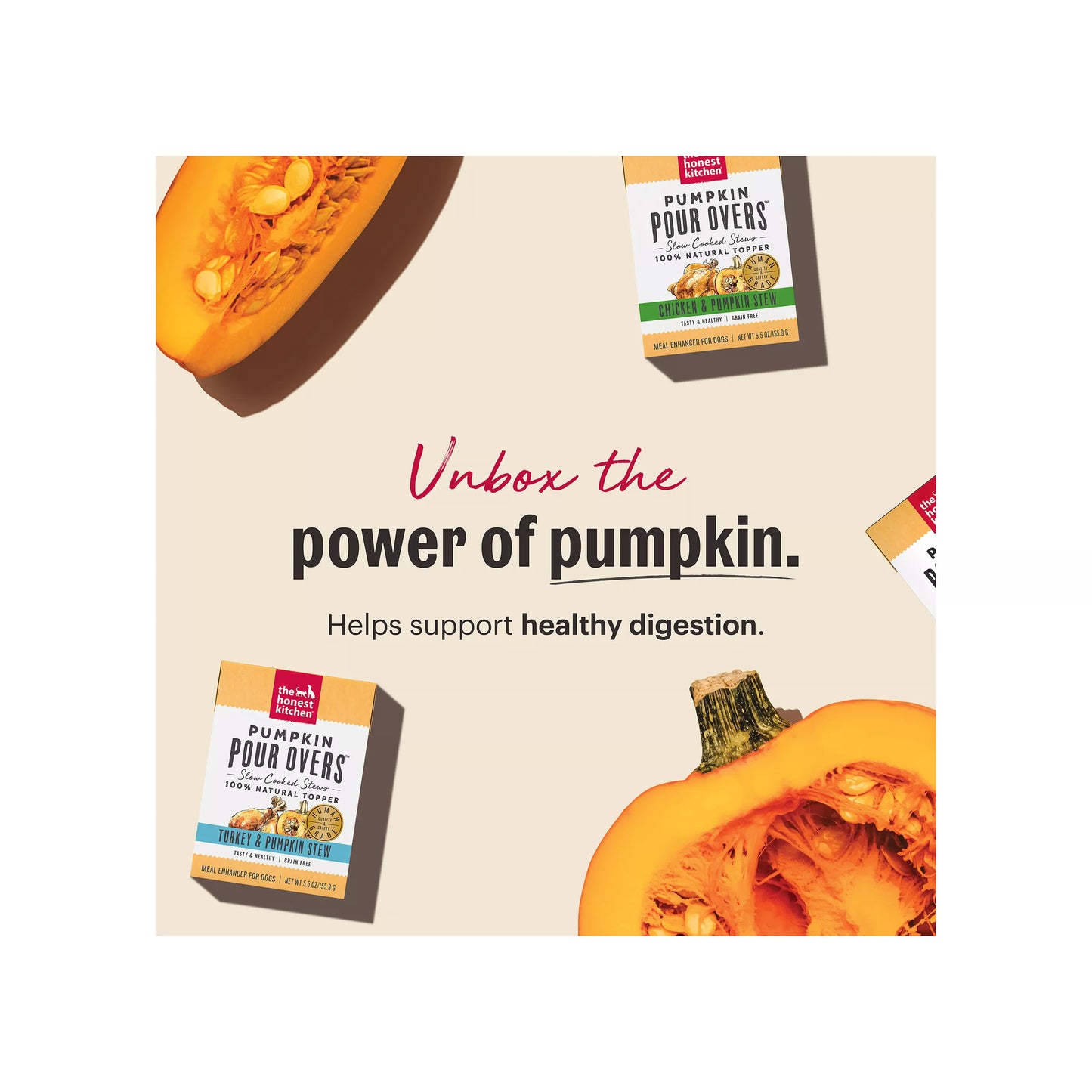 The Honest Kitchen Pumpkin Pour Overs All Life Stages Wet Dog Food Topper - Turkey & Pumpkin