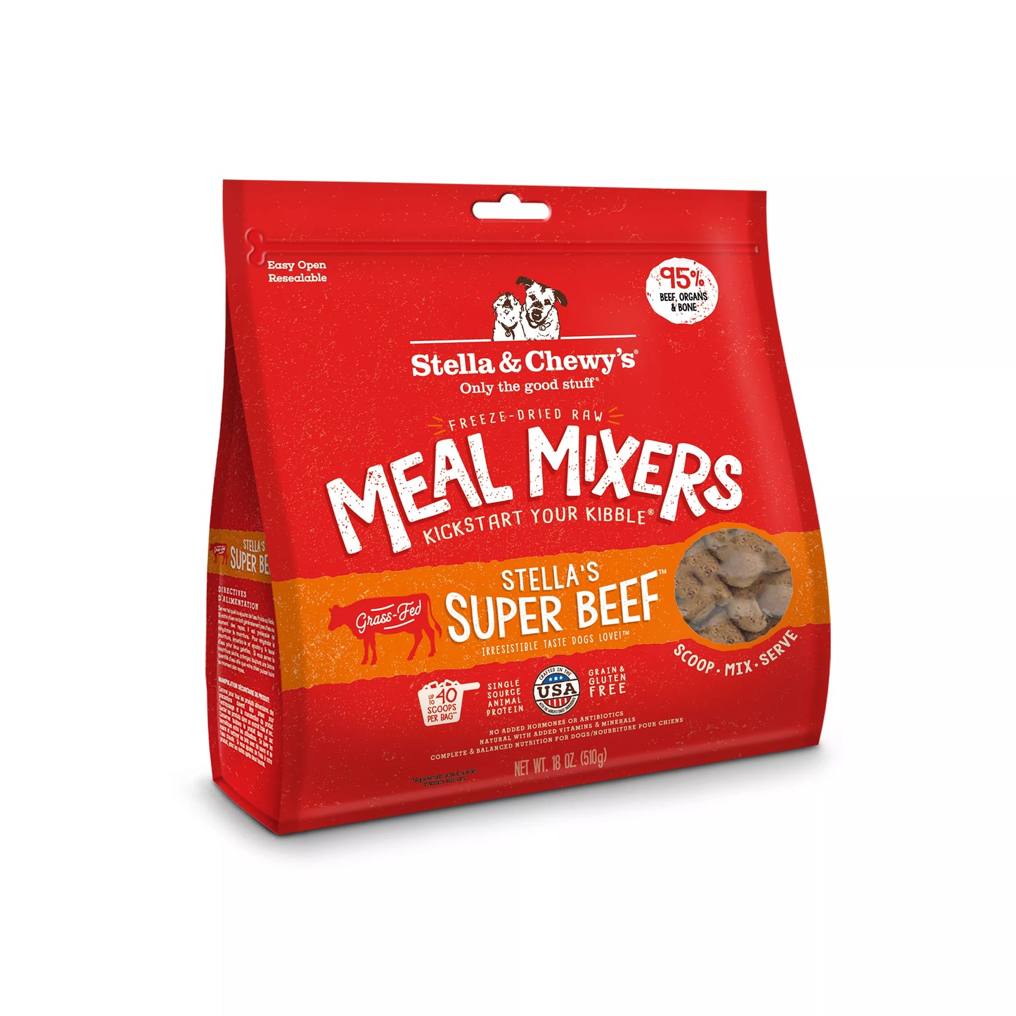 Stella & Chewy's Freeze-Dried Raw Meal Mixers All Life Stages Dog Food Topper - Super Beef