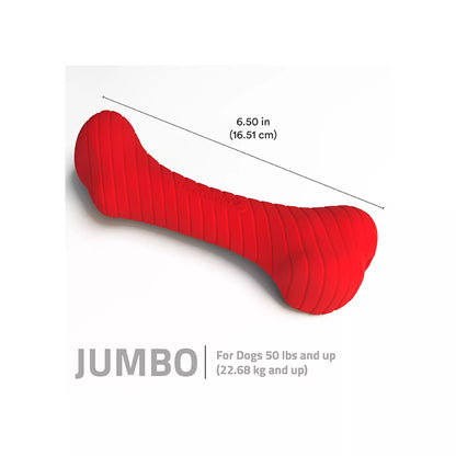 Playology Holiday Grandma's Gravy Scented Crunch Bone Dog Toy, Jumbo