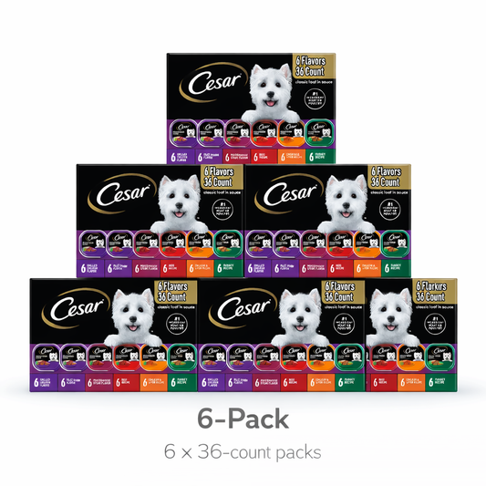 6x36 Count Packs Cesar® Classics Adult Wet Dog Food - Loaf, 216 Count